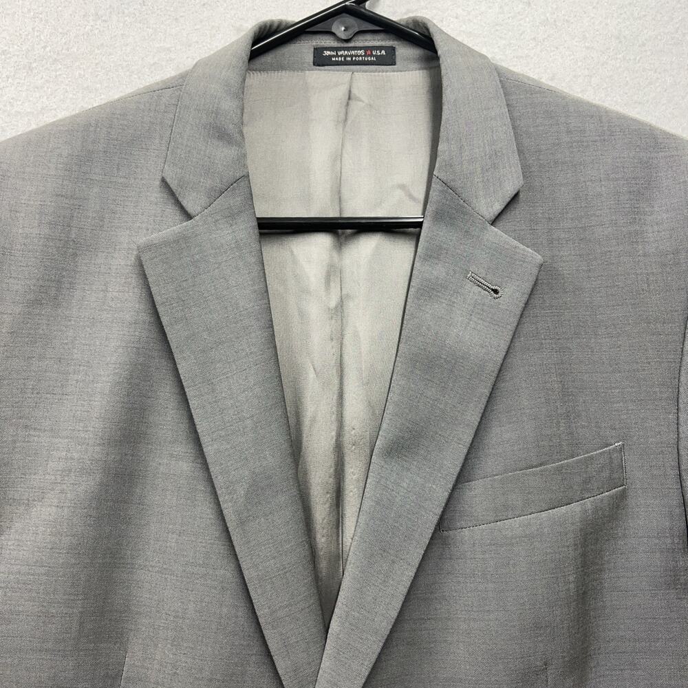 John Varvatos USA Classic Gray Wool 2 Button Sport Coat Mens Blazer Jacket 40R